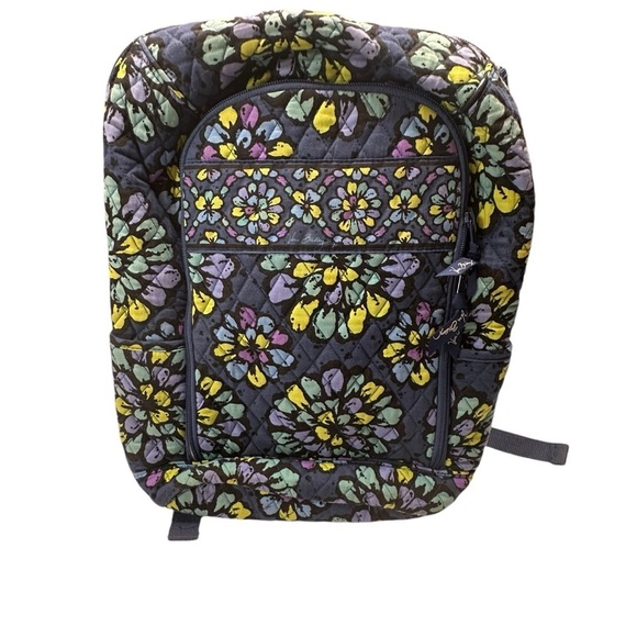 Vera Bradley Quilted Indigo Pop Backpack. - Picture 1 of 10